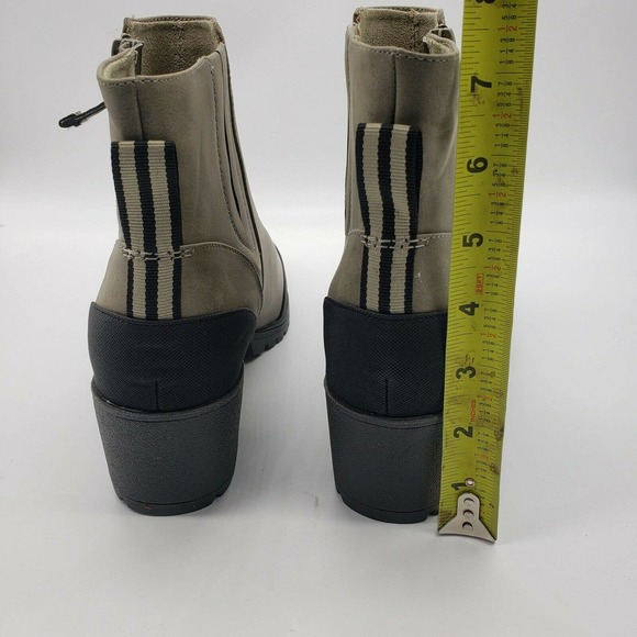 NEW Dr Scholls Level Best Boots ankle heeled booties Olive brown womens sz 8.5 - Picture 7 of 9